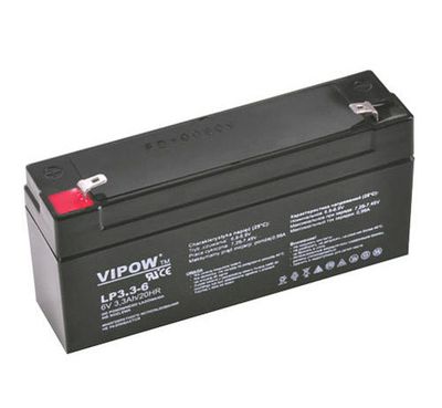 Batéria olovená  6V 3.3Ah VIPOW BAT0205