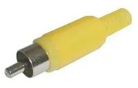 Konektor CINCH kabel plast žltý