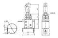 Prepínač páčkový 2pol./2pin ON-OFF 12VDC/25A LED modrá