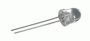 LED  8mm  biela  6800mcd/25°  číra