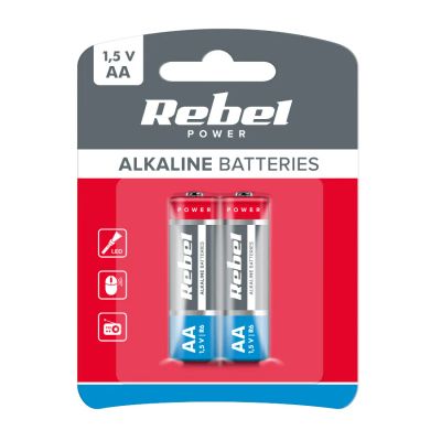 Batéria AA (R6) alkalická REBEL Alkaline Power 2ks / blister BAT0067B