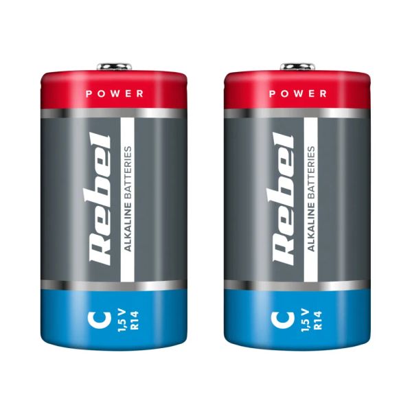 Batéria C (R14) alkalická REBEL Alkaline 2ks / shrink BAT0063