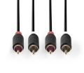 Kábel 2x Cinch konektor/2x Cinch konektor 1m NEDIS CABW24200AT10