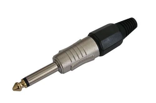Konektor Jack 6.3 mono kov HQ čierny