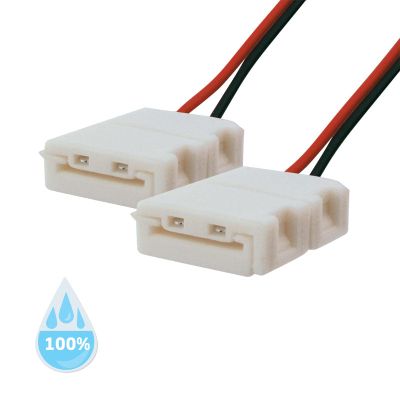 Spojka nespájkovaná pre LED pásik 5050, 5630 30,60LED/m 10mm s vodičom, vodeodolný IP68