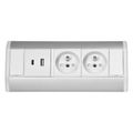 ORNO OR-GM-9039/W-G Zásuvka rohová s USB