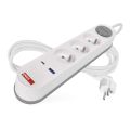 Predlžovací prívod 3 zásuvky 2m EMOS P1312FC USB s vypínačom