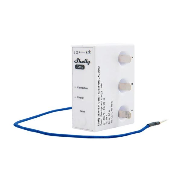 Smart merač spotreby SHELLY 3EM-63T Gen3  WiFi