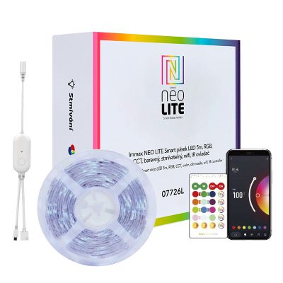 Smart LED pásik 12V IP65 48W RGB IMMAX NEO Lite 07775L 10m WiFi Tuya