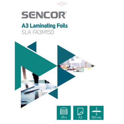 Fólie laminovacie SENCOR SLA FA3M150 A3 150mic 25ks