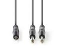 Kábel Jack 3,5mm konektor/2x Jack 6,35mm konektor 1,5m NEDIS COTH23200GY15