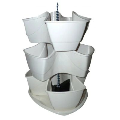 Kvetináč na bylinky COUBI HERBAL biely 29,5cm