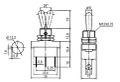 Prepínač páčkový 2pol./3pin ON-ON 12V