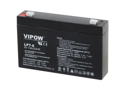 Gélová batéria Vipow 6 V 7 Ah L-BAT0207
