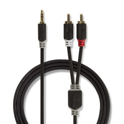 Kábel Jack 3,5mm stereo/2x Cinch 3m NEDIS CABW22200AT30