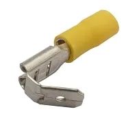 Zásuvka faston rozvádzač 6.3mm, vodič 4.0-6.0mm žltá