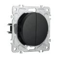 Vypínač ELECTROMALT OVAL OVA1008B čierny