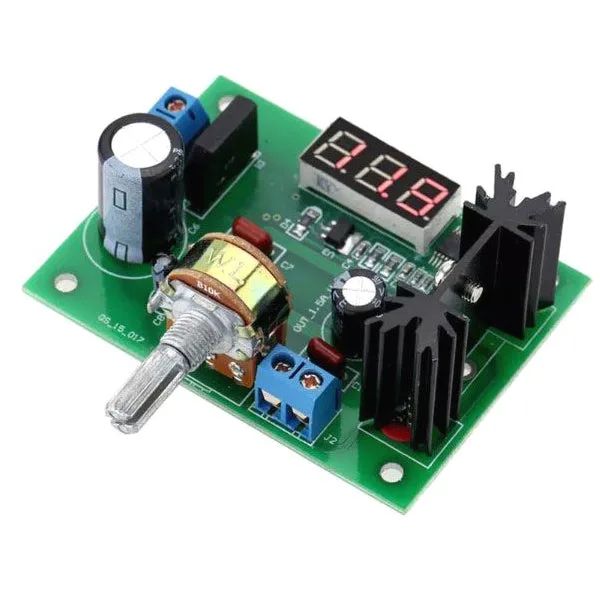 Napájací modul, stabilizovaný zdroj s LM317 a voltmetrom