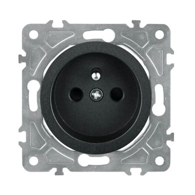 Zásuvka ELECTROMALT OVAL OVA1011B čierna