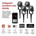 GoSmart vonkajšie LED bodové svetlo, štart. sada, 4 diely, 7 W, RGBIC stmievateľné, WiFi