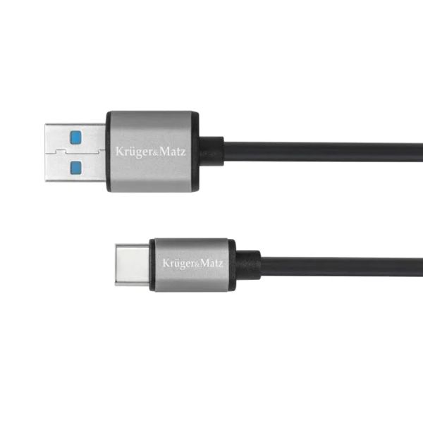 Kábel KRUGER & MATZ KM1244 Basic USB 3.0/USB-C 1m Black