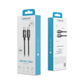 Kábel Forever Vibe USB-C - USB-C 1,0 m 60W tmavosivý