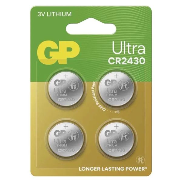 Batéria CR2430 GP Ultra Lithium 4ks