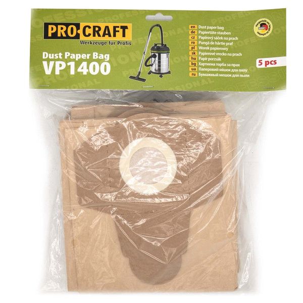 Vrecká do vysávača PROCRAFT VP1400 5 ks