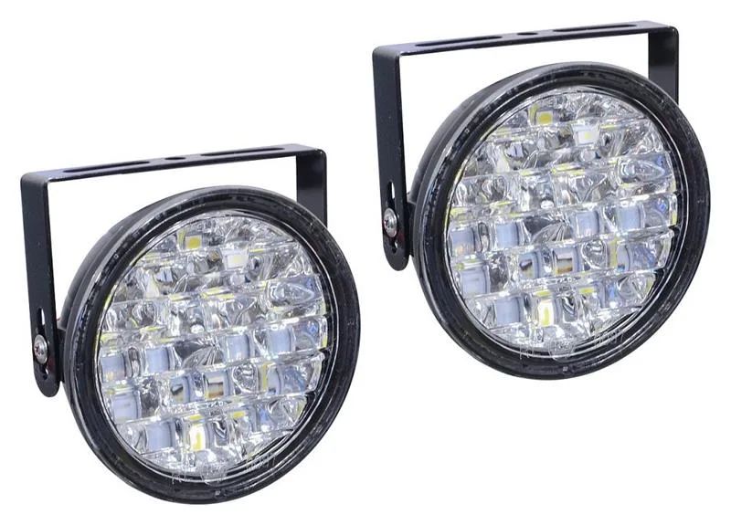 Svetlá denného svietenia okrúhla 18 LED/12V