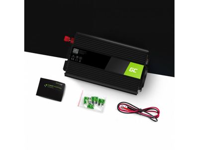 Green Cell INV09 automobilový menič napätia 12V to 230V, 1000W/2000W