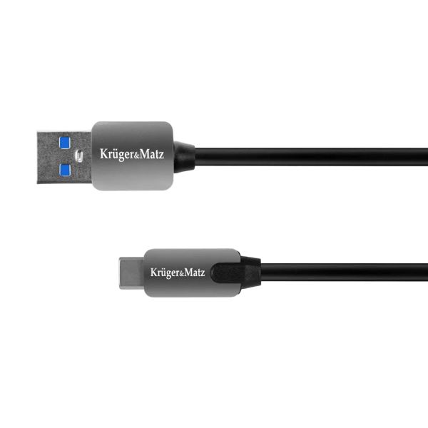 Kábel KRUGER & MATZ KM0347 USB 3.0/USB-C 0,5m Black