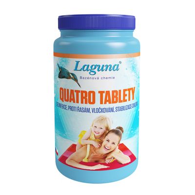 Multifunkčné tablety pre chlórovú dezinfekciu bazénovej vody LAGUNA 4v1 Quatro 5kg