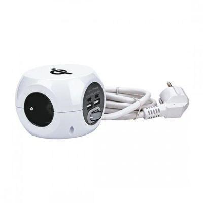 Predlžovací kábel 3 zásuvky 4xUSB 1,5m SOLIGHT PP146USBW