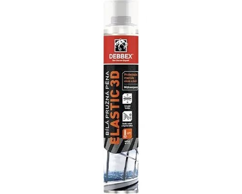 Montážna pena PUR Debbex 3D pružná pištoľová 750 ml