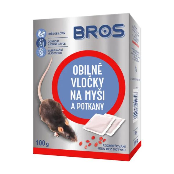 Obilné vločky na myši, potkany a myši BROS 100g