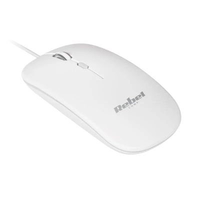 Myš drátová REBEL WDM210 White