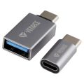 Adaptér YENKEE YTC 021 USB C na Micro USB,USB A