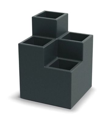 Kvetináč CUBLA STEPA QUATRO tmavosivý 58cm