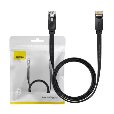 Kábel UTP RJ45/RJ45 Cat5 1,5 m BASEUS plochý čierny