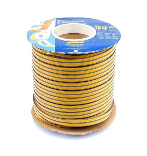Tesnenia do okien a dverí samolepiace 9x4mm TYP E hnedé 150m