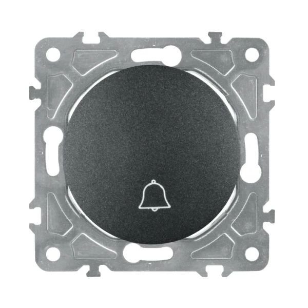 Zvončekový vypínač ELECTROMALT OVAL OVA1020B čierny