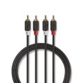 Kábel 2x Cinch konektor/2x Cinch konektor 1m NEDIS CABW24200AT10