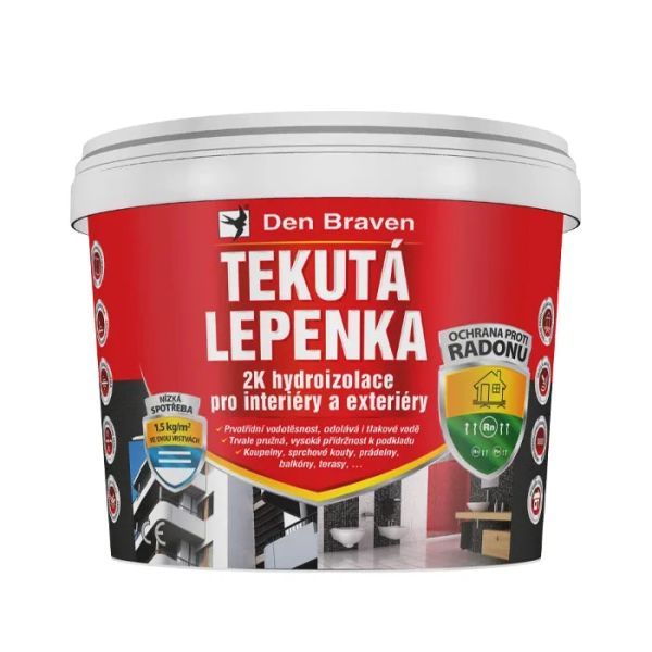 Tekutá lepenka DEN BRAVEN sivá 21kg
