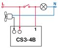 Časový spínač ELEKTROBOCK CS3-4B pre ventilátory s oneskorením bez nulového vodiča