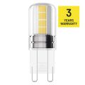 LED žiarovka JC G9 2,5W teplá biela EMOS ZQ9D12