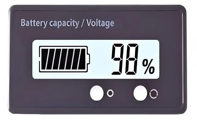 Voltmeter a indikátor kapacity batérie 12-84V Zelená
