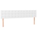 vidaXL Čelá postelí biele 160x5x78/88 cm umelá koža