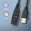 AXAGON ADR-310, USB 3.2 Gen 1 A-M -> A-F aktivný predlžovací / repeater kábel, 10m Kábel, predlžovací, aktivný, USB 3.2 Gen1, zástrčka A, zásuvka A, 10m, čierny