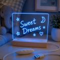 Forever Light Wooden Acryl LED Nočné svetlo s odkazom FNL-18 s fixkou