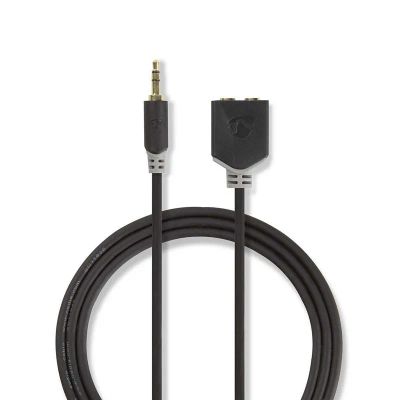 Kábel Jack 3,5mm konektor/Jack 3,5mm konektor 0,2m NEDIS CABW22100AT02